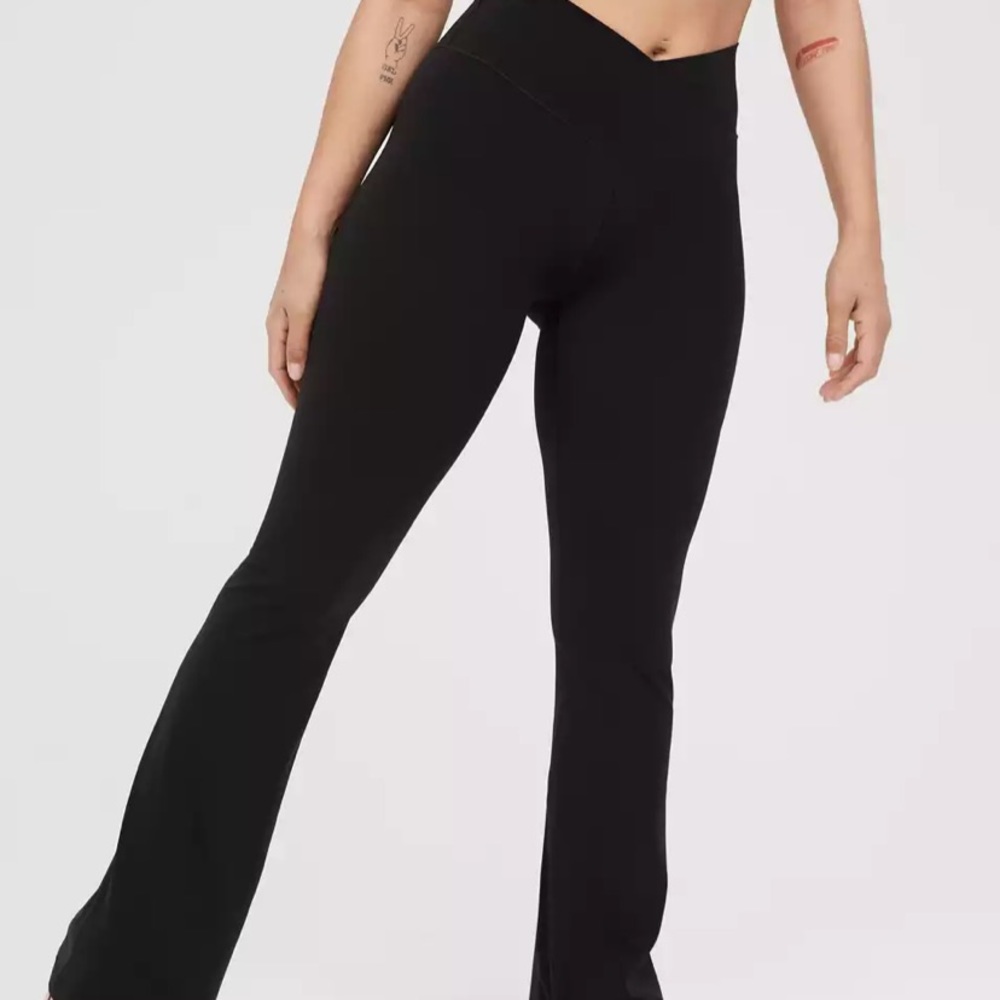 Aerie Crossover Flare Leggings